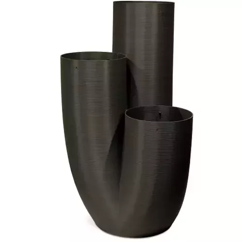 64 x 60 x 110 cm juodas vazonas