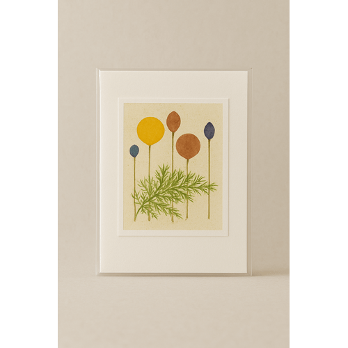 Atvirukas su džiovintomis gėlėmis