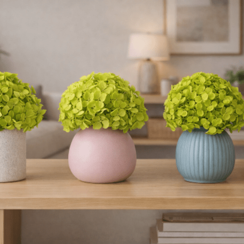 Stabilizuota hortenzijos šakelė, žalia