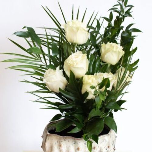 Gėlių puokštė "Nuoširdi užuojauta"