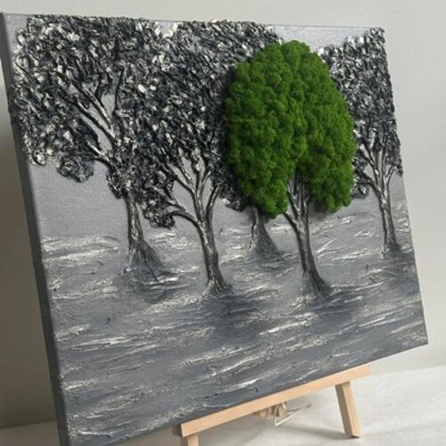 Paveikslas su stabilizuotomis samanomis