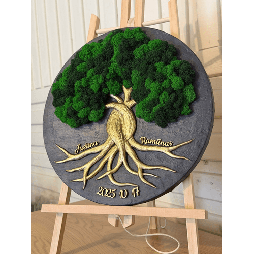 Stabilizuotų samanų dekoracija "Meilė" 4