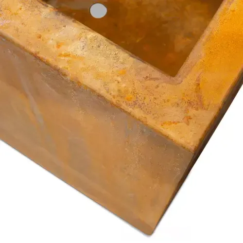 Corten plieno vazonas kubo formos, 68 x 68 x 68 cm  2