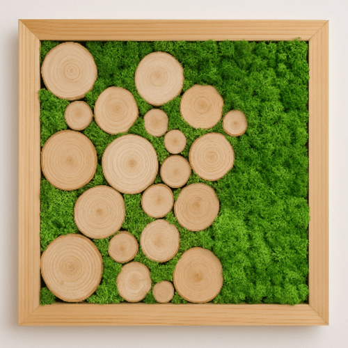 Paveikslas su stabilizuotomis samanomis