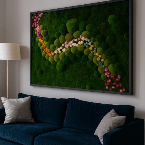 Stabilizuotų samanų paveikslas