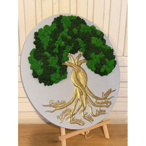 Stabilizuotų samanų dekoracija "Gyvybės medis"