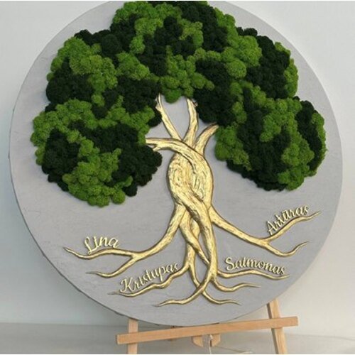 Stabilizuotų samanų dekoracija "Gyvybės medis" 3