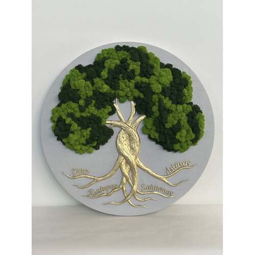 Stabilizuotų samanų dekoracija "Gyvybės medis" 5