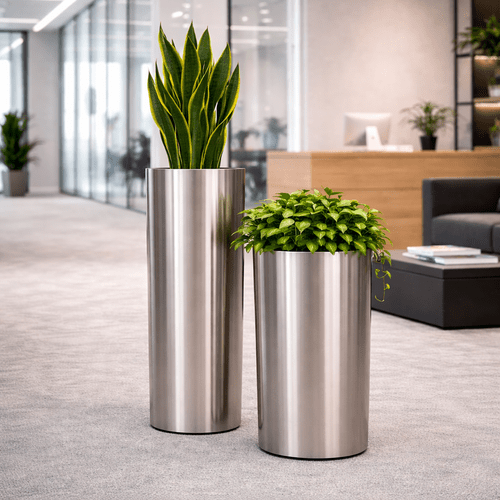 Stilingas metalinis vazonas