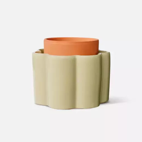 Augalus drėkinantis vazonas, žalsvas