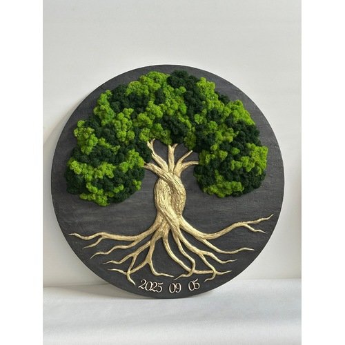 Stabilizuotų samanų dekoracija "Gyvybės medis"